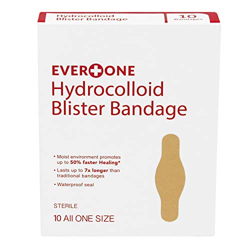 everone hydrocoloid blister vendas, prevención y recuperación de ampollas adhesivas de curación más rápida, paquete de 10