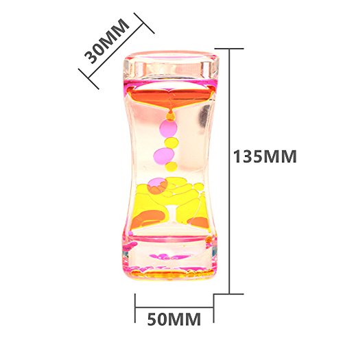 Liquid Motion Bubbler, Relaxing Colorful Liquid Motion Timer Bubbler Desk Sensory Toy Slow Bubble Drop Oil Droplets Soothing Visual Display for Improved Focus, Relaxation, Sensory Play