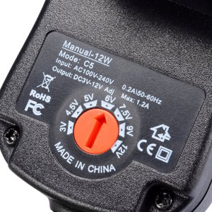 [New Version] Universal AC/DC Adapter, CUGLB 12 W Multi Voltage Switching Power Supply with 8 Selectable Tips for 3V to 12V Max. 1.2A Household Electronics and LED Strip - Thumbnail 4