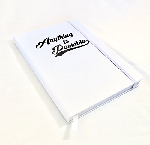 Bullet Journal For Writing, Drawing, Diary, Executive Notebook-5.75x8.25, 240 Pages, 80gsm Lined Paper No Bleed Through, Hard Cover With Fabric Material, Page Marker Ribbon, Elastic Closure - White