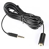 Movo PM10EC6 20-foot (6m) TRRS Female 3.5mm to TRRS Male 3.5mm Microphone Extension Cable for Smartphones