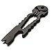 SUPOW(TM)1PCs Tactical EDC Stainless Steel Titanium Skeleton Key Stick/Multi-functional Hand Tools self-defense Equipment/Screwdriver Crowbar Wrench Opener Crowbar/Multi-functional Pocket Survival Tool/Skull Keychain Self-defense Forces Emergency Survival Kit (Black)