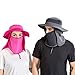 Asy Outdoor Sun Hat UPF 50 Protection Boonie Waterproof Fishing Cap for Men & Women Face Cover Summer Removable Mesh Neck Face Flap Hat