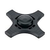 Fidget Spinner High Speed Stainless Steel Finger Spinner Bearing Hand spinners fidget Toy for Adults Kids for Relieving Stress Anxiety ADHD Focus Boredom (4 Leaves Black)