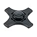 Fidget Spinner High Speed Stainless Steel Finger Spinner Bearing Hand spinners fidget Toy for Adults Kids for Relieving Stress Anxiety ADHD Focus Boredom (4 Leaves Black)