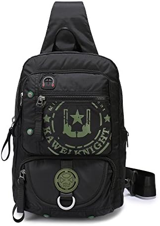 DDDH Sling Bags Crossbody Backpack,Chest Shoulder Pack Book Bag for Travel Outdoor Hiking Bike (Black)