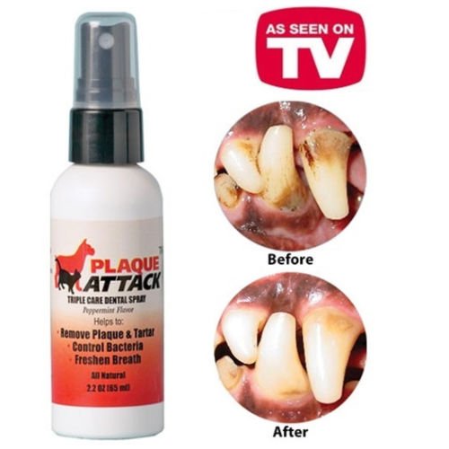 Spray Dog Cat Bad Plaque Attack Breath Teeth up to Month Supply