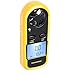 Anemometer, Digital LCD Wind Speed Meter Gauge Air Flow Velocity Thermometer Measuring Device with Backlight for Windsurfing, Sailing, Kite Flying, Surfing Fishing Etc. (Mini Anemometer) (Yellow)
