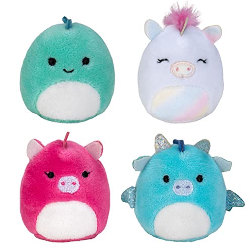 Squishville by Squishmallows SQM0080 Mystery Squad, Four 2 Friends, Irresistibly Soft Colourful Plush, Mini Fantasy Squish mallows Fantasy Squad