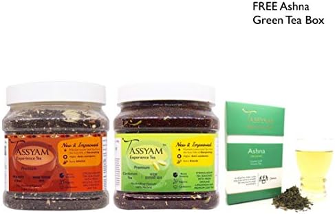 Tassyam Strong Assam Chai Combo (with Free Premium Ashna Green Tea) | Total 750g