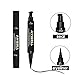 Liquid Eyeliner Stamp 2 Pack, 2 Double-sided Pens, Winged Liquid Eyeliner Stamp & Pencil, Vamp Style Wing, Smudgeproof, Waterproof, Long-lasting, No Dripping (10mm Classic Black)