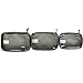 Damero Clear 3pcs/set Travel Carry Bag/Electronic Accessories Organizer/Packing Cubes (Dark Green)