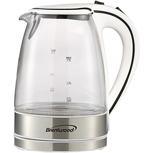 Click Here to See More Images Brentwood Kt-1900W Glass Electric Kettle, 1.7 Liter - Two years