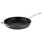 Cuisinart Contour Hard Anodized 12-Inch Open Skillet with Helper Handle,Black