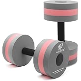KLOLKUTTA Aquatic Dumbells, 2PCS Water Aerobic Exercise Foam Dumbbell Pool Resistance,Water Aqua Fitness Barbells Hand Bar Exercises Equipment for Weight Loss