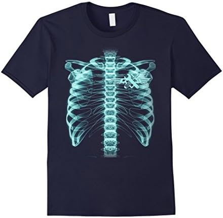 Men's Aircraft Mechanic Love X Ray T Shirt Large Navy