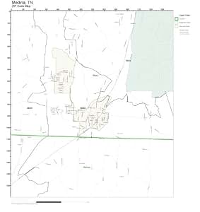 Amazon.com: ZIP Code Wall Map of Medina, TN ZIP Code Map Laminated