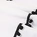 Sfoothome White Shower Curtain with Black Ball Tassel, Waterproof Bathroom Curtains,White(72 x 78)