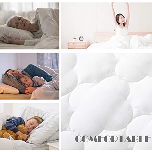 MEROUS Twin Mattress Pad Hypoallergenic Quilted Fitted Cooling Mattress Cover with Deep Pocket (8\
