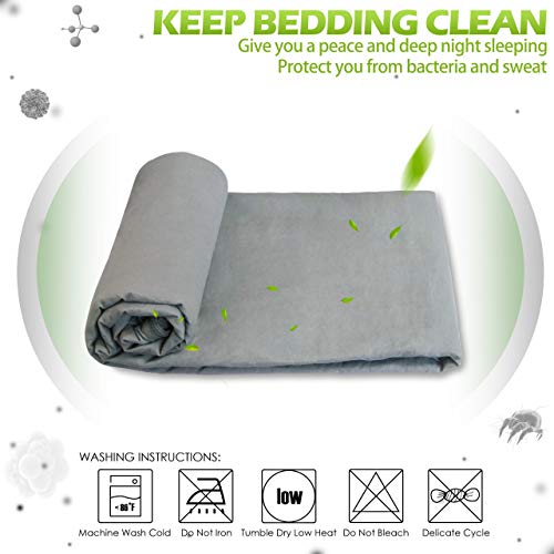 DIMPLES EXCEL Sleeping Bag Liner 100% Cotton Travel Sheet Lightweight Portable for Single (Gray-Cotton)