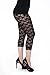 Unique Styles Lace Capri Leggings Tights - Assorted Styles & Colors, Black, Large