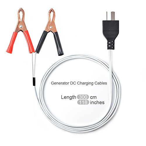 BougeRV Generator DC Charging Cables 16AWG with 2x 20A Pure Copper Alligators 10 Feet Cord Fit for Honda EU1000i EU2000i EU3000i / is Replaces 32650-892-010AH