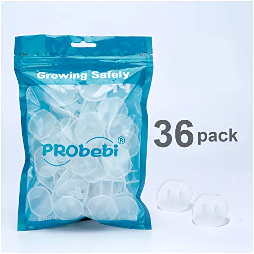 Baby Proofing Outlet, PRObebi Safety Plug Covers Clear Electrical Outlet Covers Keep Baby Safety Prevent Baby from Accidental Shock Hazard, 36 Pack