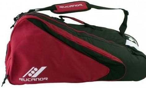 Rucanor Aristidus Badmington Racket Bag Case Holds Up To 4 Rackets - Red/Black