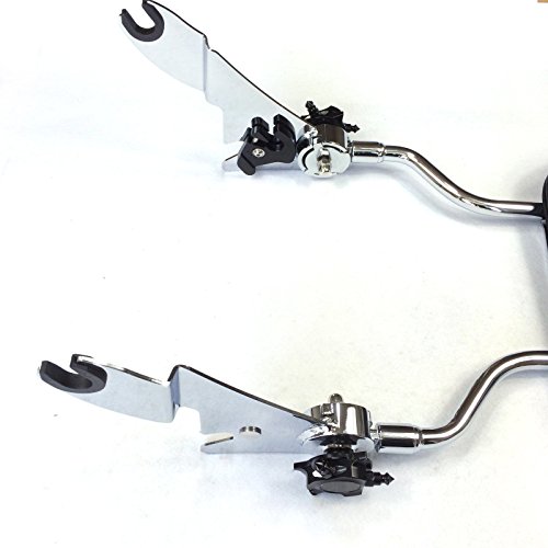 HK Motorcycle Black Adjustable Detachable Backrest Sissy Bar with pad For 2007 2008 2009 2010 2011 2012 2013 2014 2015 Harley Davidson FLHR Road King FLHX- Street Glide - Thumbnail 2
