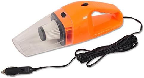 COOLANS Car Vacuum Filter Handheld DC 12V 120W Handheld Cleaner for Car (Orange)