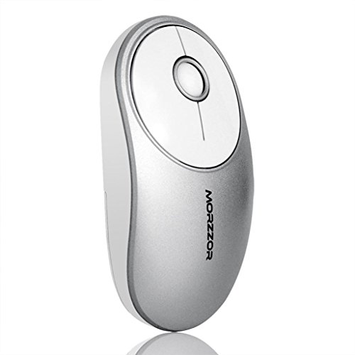 Fullfun Morzzor Wireless Optical USB Gaming Mouse 1600DPI Rechargeable Mute Mice (Silver)