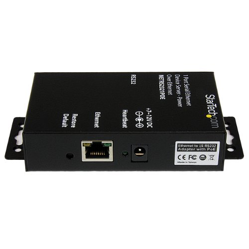 StarTech.com NETRS2321POE 1 Port RS232 Serial Ethernet Device Server - PoE Power Over Ethernet