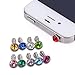 SODIAL(R) 10x Fashion Sparkling CZ Diamond Dustproof Plug Earphone Stopple Decor Ornament Bling Anti Dust 3.5mm Earphone Jack Plug Stopper for iPhone 3 3G 3GS 4 4GS 4S/iPad 1 2 3 /Iapd mini/ Samsung Galaxy Tab 10.1 P7500 P5110 /Samsung Galaxy Note 10.1/ Samsung Galaxy Tab 7.0 P3110 P6100 P1000/10.1 Supertab, epad,apad, samsung galaxy S2 i9100 i9220 S3 I9300 tab n7000/ htc sensation xl, DESIRE HD ONE X etc uiversal