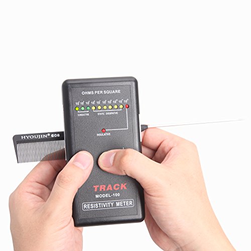 HYOUJIN608 Black Carbon Metal Pintail Teaser Comb, Rattail Lift Comb, Sharp Tail Comb with Non-skid Paddle-Perfect Lifting Fluffing-Incredibly Lightweight, Anti static, Heat Resistant