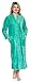Bath & Robes Women's Chenille Robe Button Front 100% Cotton Bathrobe