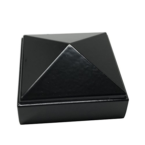 2" x 2" Aluminium Pyramid Post Cap for Metal Posts - Pressure Fit - Black