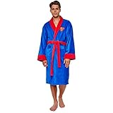 Superhero Comic Adult Mens Bath Robe (Superman (Blue))
