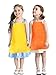 12 Pack 6 Colors Children's Artists Fabric Aprons-Kitchen, Classroom, Community Event, Crafts & Art Painting Activity-Safe Clean for Kids Painting Apron