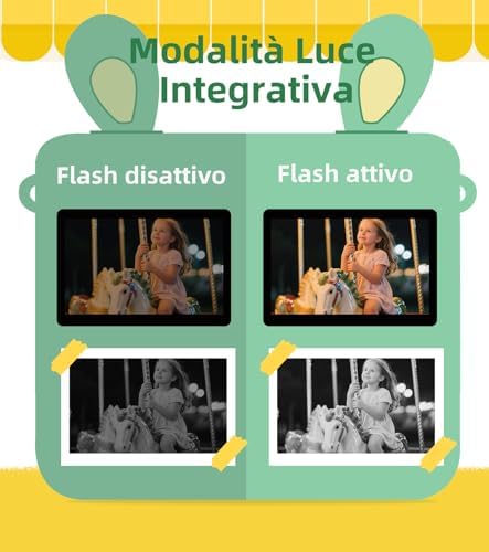 Macchina Fotografica Bambini Istantanea Fotocamera Digitale Stampa