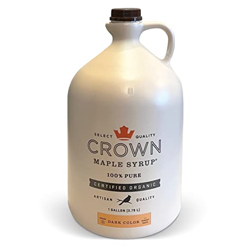 Crown Maple Organic Grade A Maple Syrup, Dark, 128 Fl. Oz (Pack of 1