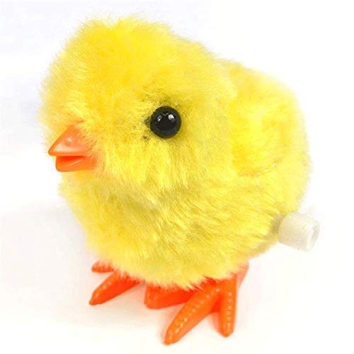 3 otters Wind Up Toy, Easter Toy Wind-Up Jumping Chicken Plush Chicks Toys Novelty Toys for Party Favors , Yellow, 12 PCS