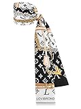 Luxury Fashion LOVI TRUNKS MONOGRAM CONFIDENTIAL SILK Black BANDEAU Headband scarf