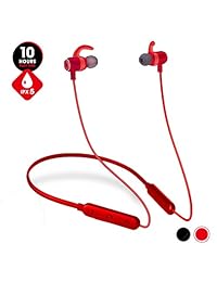 Auriculares con Bluetooth a prueba de agua IPX6, 10 horas Premium HD con correa para el cuello Auriculares inalámbricos, JT SOUND Auriculares magnéticos para el oído Auriculares con Bluetooth para deporte con micrófono para entrenamiento de gimnasio, Auri