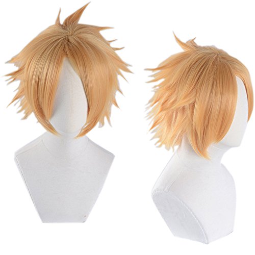 magic acgn My Hero Academia Party Orange Layered Game Hair Short For Men boys Anime CosplayÂ  Costume Christmas Halloween Wig ã€€