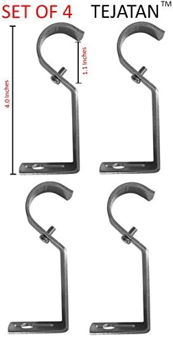 Curtain Bracket (Set of 4, Silver)