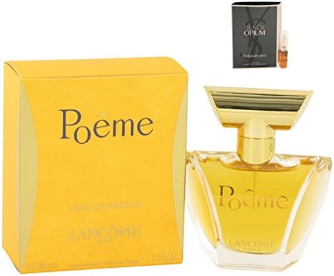 L A N C O M E Poeme Perfume Eau De Parfum For Women 1 oz.30 ml. [WP] Free! Sample Perfume Black Opium 0.05 oz Vial