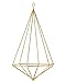 Mkono Hanging Air Plant Holder Modern Geometric Planter with Chain Tillandisia Container Himmeli Wall Decor, Gold, 2 Packs