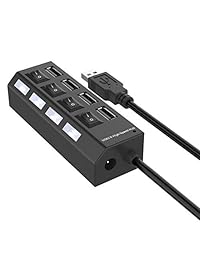 xinnio   Conmutadores USB 2.0 de 4 puertos para interruptores de teléfono móvil, Negro), XISVF039808 B#
