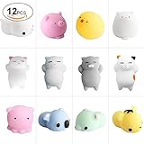 China_Warmlife 12PCS Kawaii Slow Soft Rising Squishy Squeeze Toy, 3D Animal Hand Toy Cute Mini Squishies Fidget Toy Stress Reliever Kids Toy Gift, Accessories of Phone Case