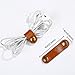 Bememo 20 Pieces Leather Cable Straps Cable Organizer Cord Management Cable Ties for USB Cable Headphone Wire, 2 Sizes (Light Brown Short Straps)